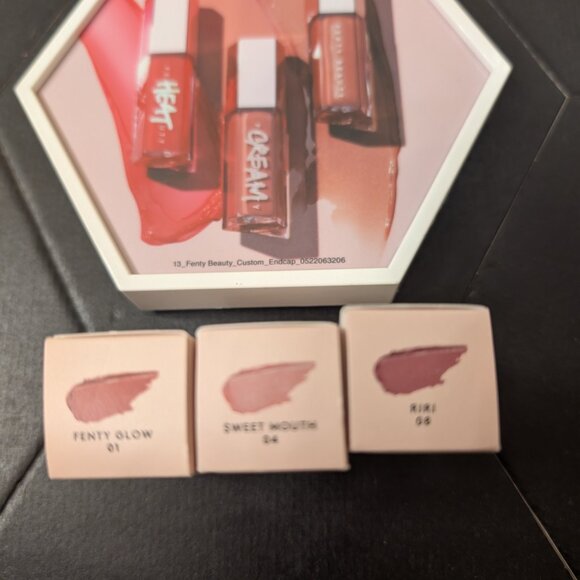 NIB Fenty Beauty Lil'Gloss Bomb Mini Trio Set - Picture 2 of 2